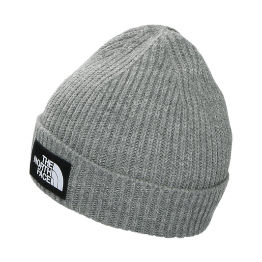 Bonnet Enfant Recyclé à Revers TNF Box Logo gris moyen THE NORTH FACE