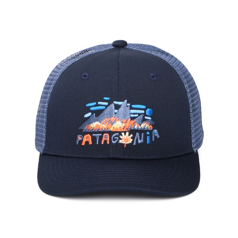 Casquette Trucker Enfant en Coton Bio Fitz Roy Foliage bleu marine PATAGONIA