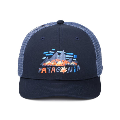 Casquette Trucker Enfant en Coton Bio Fitz Roy Foliage bleu marine PATAGONIA