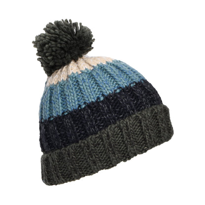 Bonnet à Pompon Wilhelm vert militaire-bleu BARTS