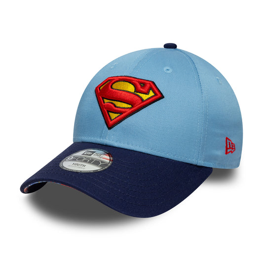 Casquette Enfant 9FORTY DC Comics Superman bleu ciel-bleu marine NEW ERA