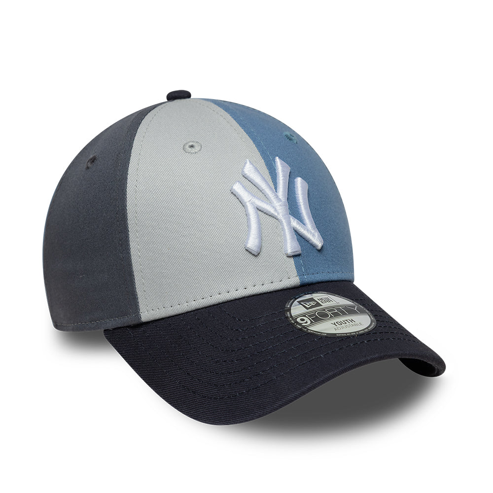 Casquette Enfant 9FORTY MLB Colourblock New York Yankees bleu ardoise-bleu marine NEW ERA