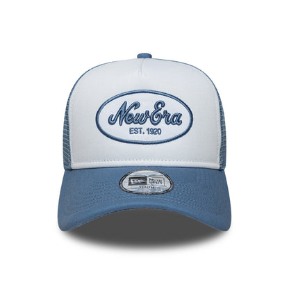 Casquette Trucker Enfant A-Frame 9FORTY Oval Patch bleu glacé-bleu ardoise NEW ERA