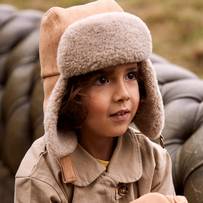 Chapka Enfant Imitation Daim Saxifray marron clair BARTS