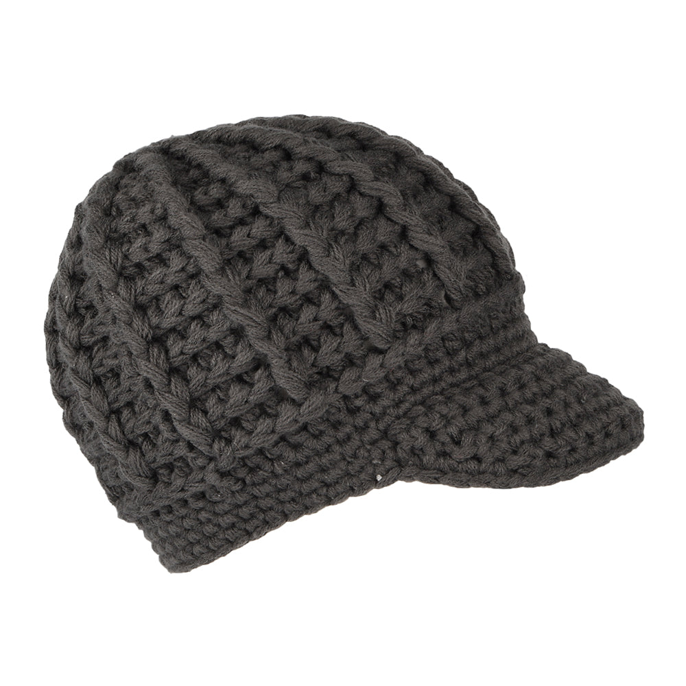 Bonnet à Visière en Crochet Letizia gris SCALA