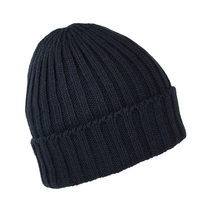 Bonnet Côtelé à Revers bleu marine KUSAN