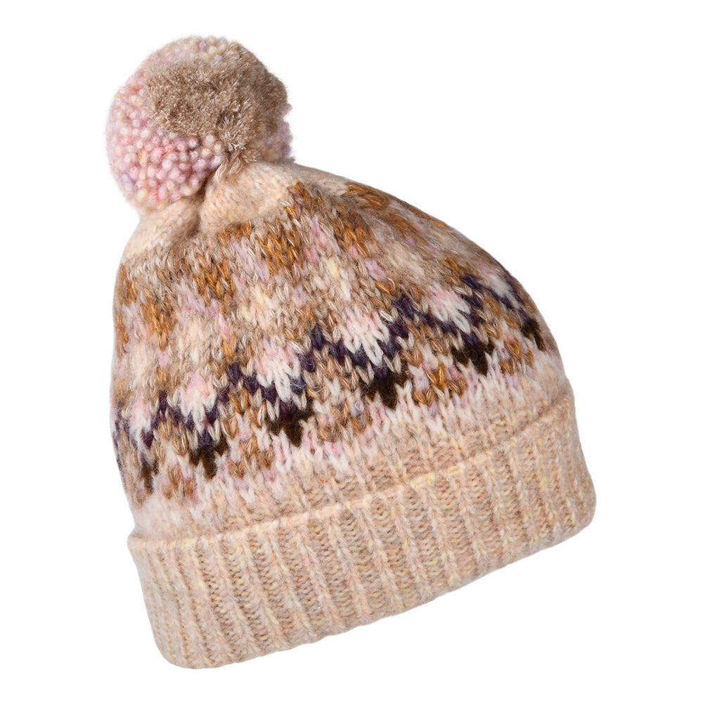 Bonnet à Pompon Recyclé Renaa marron clair BARTS