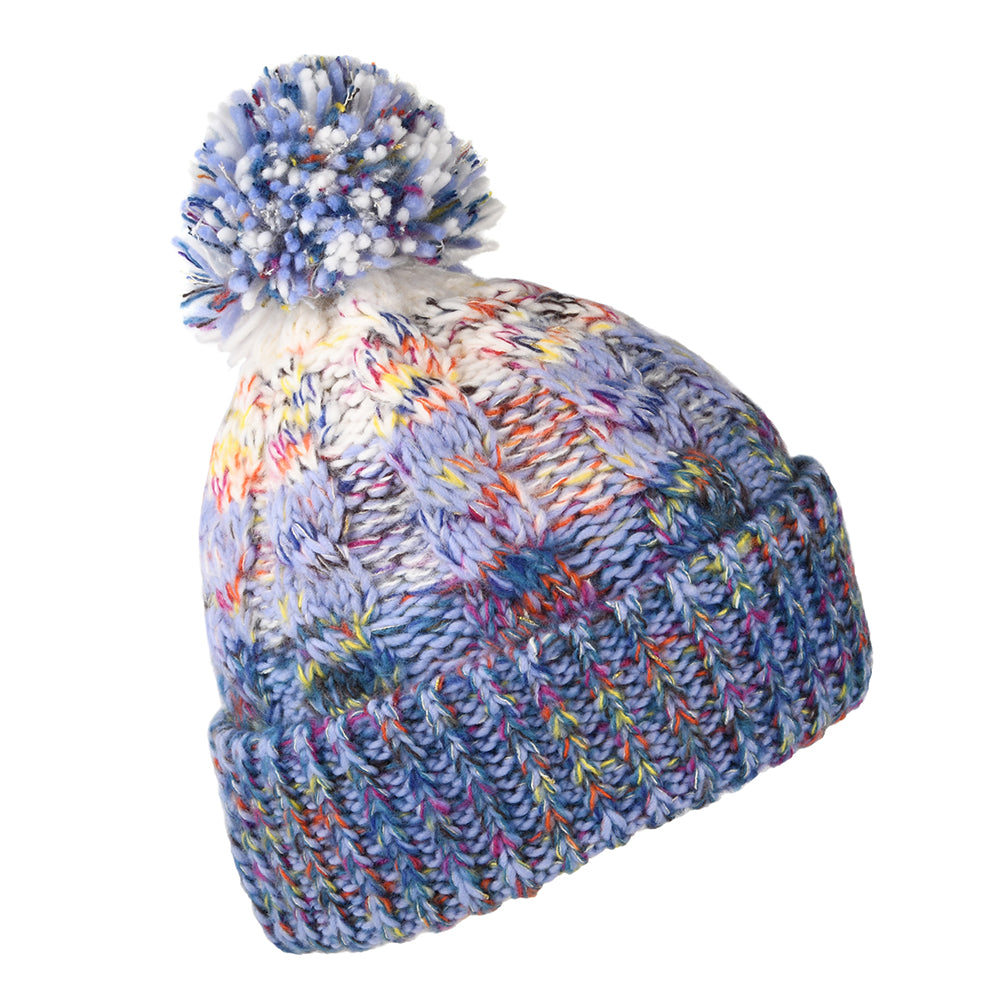 Bonnet à Pompon Maille Teinte Par Sections Iska violet BARTS