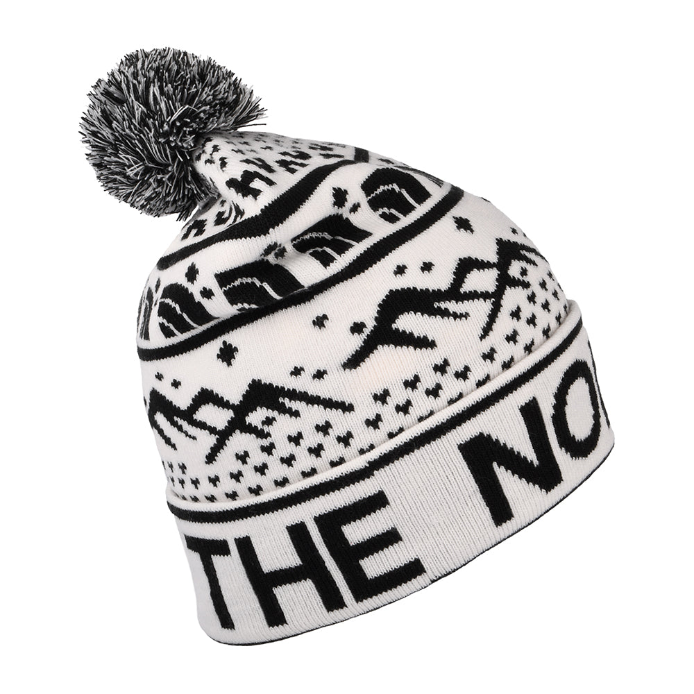 Bonnet à Pompon Ski Tuke blanc cassé-noir THE NORTH FACE