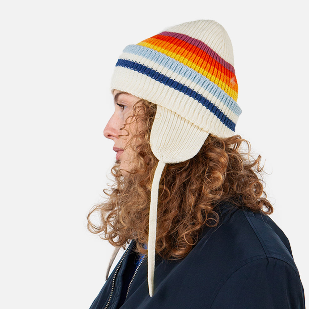 Bonnet Avec Protège-Oreilles Falcony crème-multi BARTS
