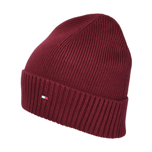 Bonnet en Cotton et Cachemire Pima Essential Flag vin TOMMY HILFIGER