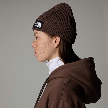Bonnet Marin à Revers TNF Logo Box marron fumé THE NORTH FACE