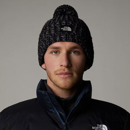 Bonnet à Pompon Cozy Chunky Cabin noir-blanc THE NORTH FACE