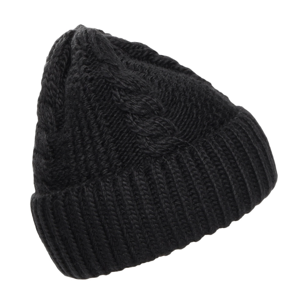 Bonnet Femme à Revers et à Torsades Oh Mega noir THE NORTH FACE