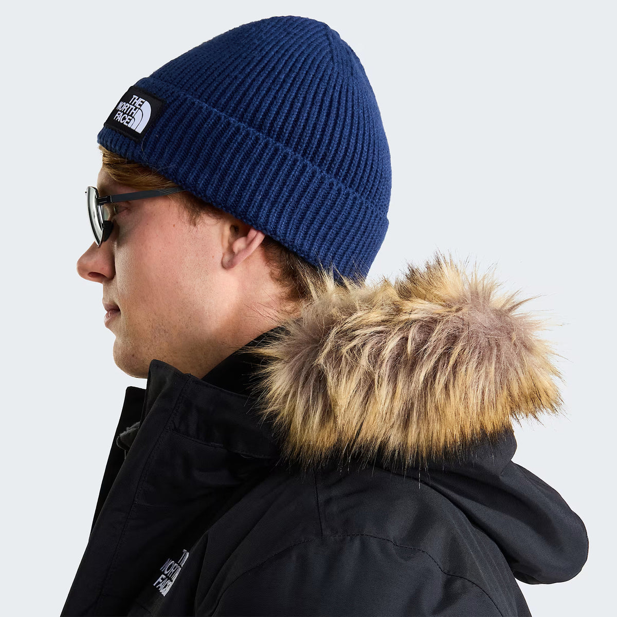 Bonnet Recyclé TNF Logo Box bleu marine THE NORTH FACE