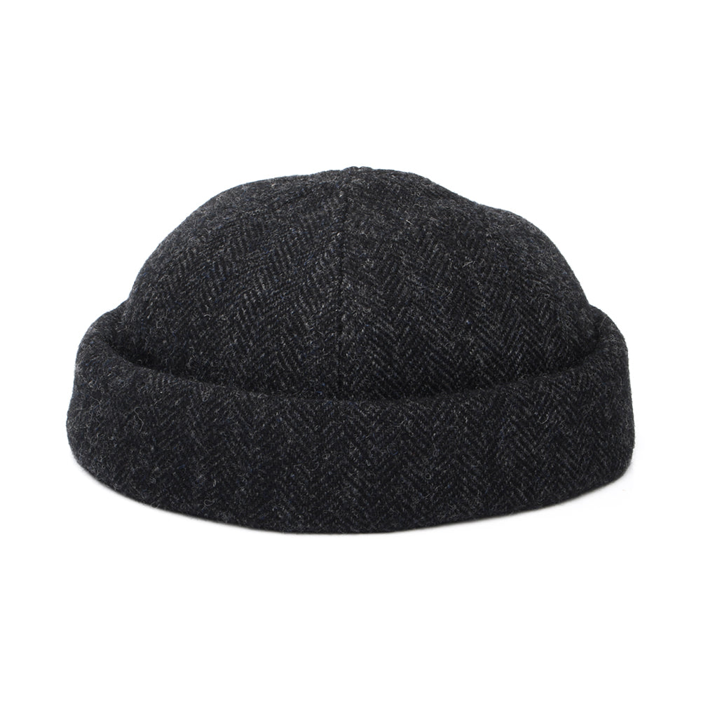 Bonnet Miki Breton en Laine à Chevrons gris foncé STETSON