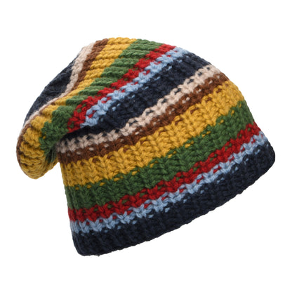 Bonnet Long Cardi bleu-jaune KUSAN