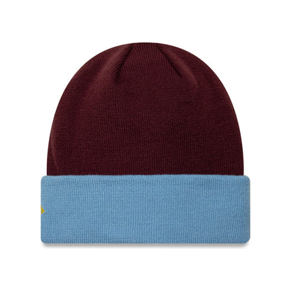 Bonnet Team Cuff Knit Aston Villa FC bordeaux-bleu ciel NEW ERA