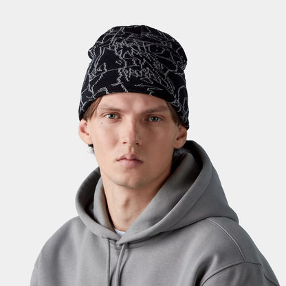 Bonnet en Coton Mélangé Blinkerfluid noir-blanc CARHARTT WIP