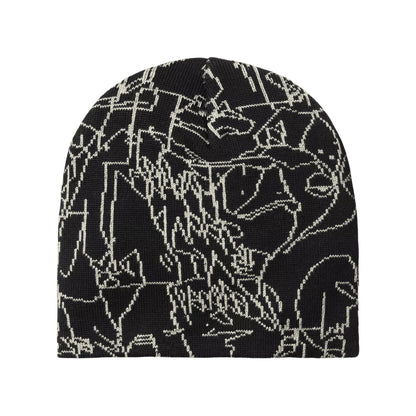 Bonnet en Coton Mélangé Blinkerfluid noir-blanc CARHARTT WIP