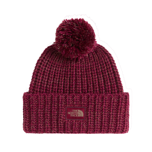 Bonnet à Pompon Cozy Chunky Cabin bordeaux THE NORTH FACE