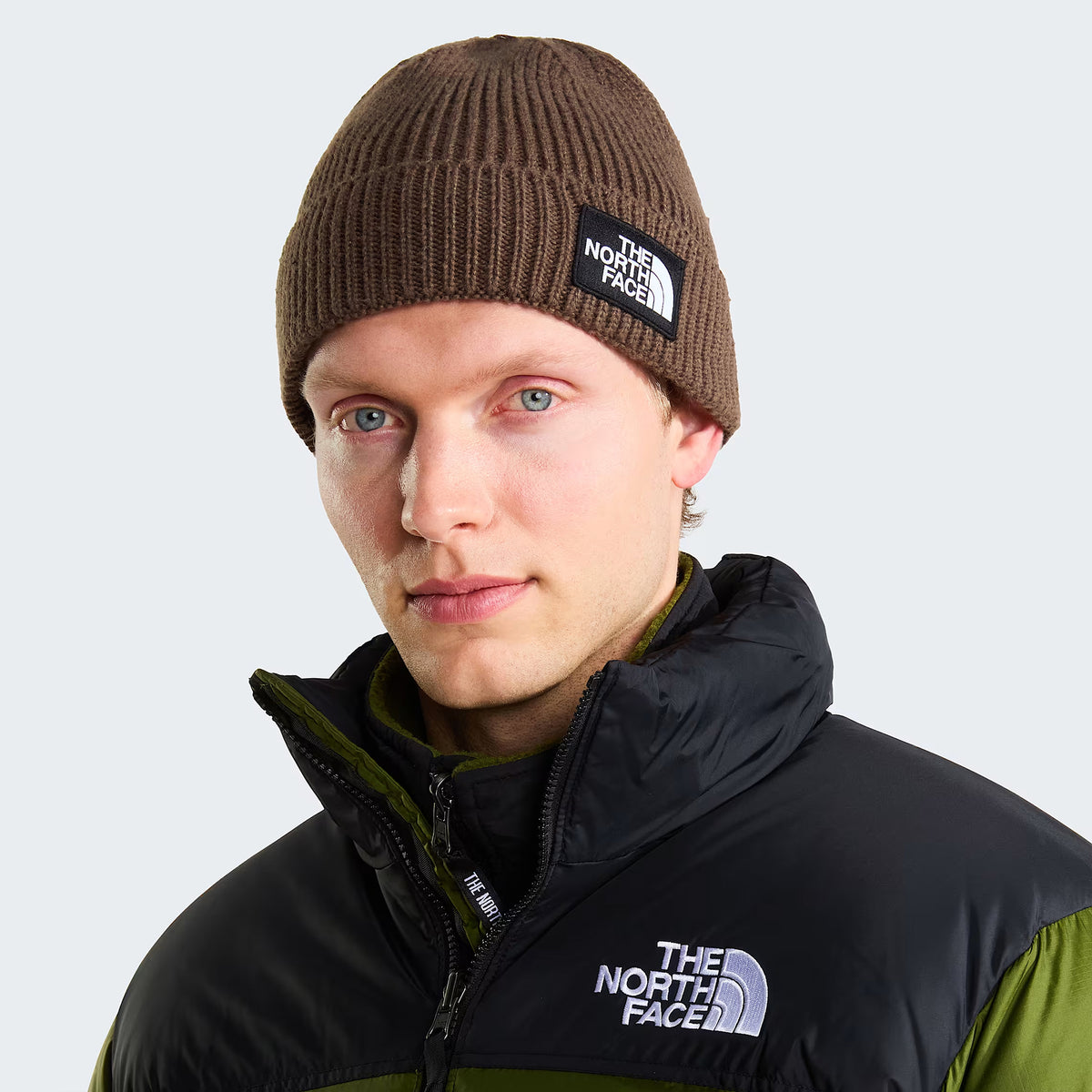 Bonnet Recyclé TNF Logo Box marron fumé THE NORTH FACE
