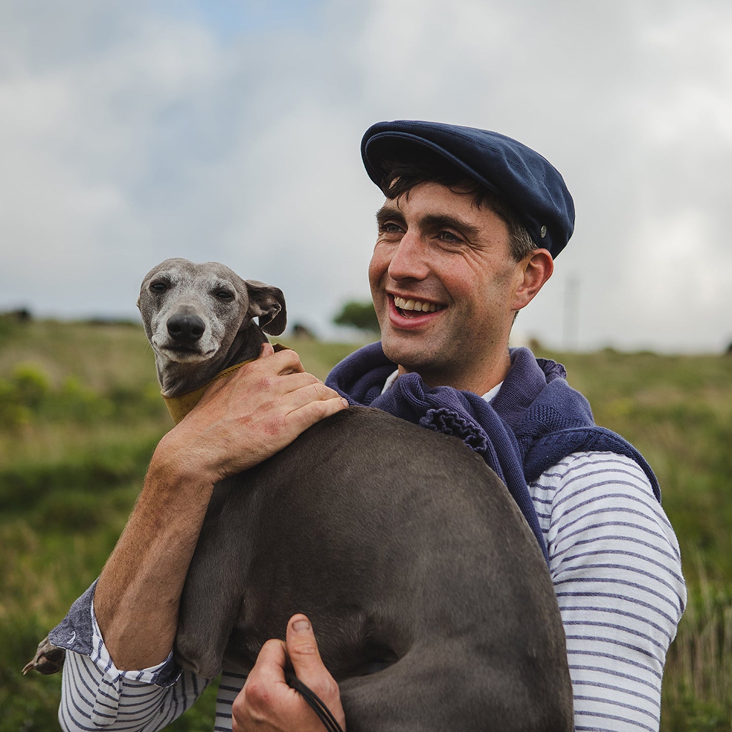 Casquette Plate en Coton bleu marine JAXON & JAMES - VENTE EN GROS