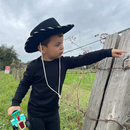 Chapeau Cowboy Enfant noir-blanc JAXON & JAMES - VENTE EN GROS