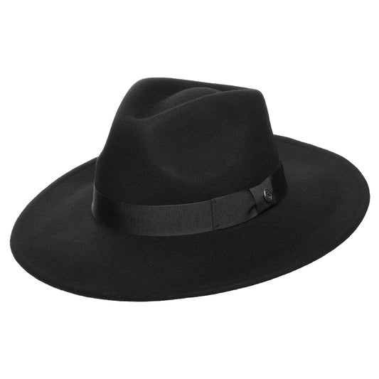 Chapeau Fedora à Bord Large The Author noir JAXON & JAMES - VENTE EN GROS