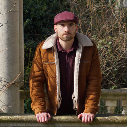 Casquette Plate Hillcrest bordeaux-noir JAXON & JAMES - VENTE EN GROS