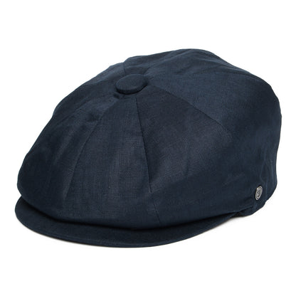 Casquette Gavroche en Lin bleu marine JAXON & JAMES - VENTE EN GROS