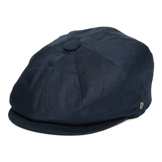 Casquette Gavroche en Lin bleu marine JAXON & JAMES - VENTE EN GROS