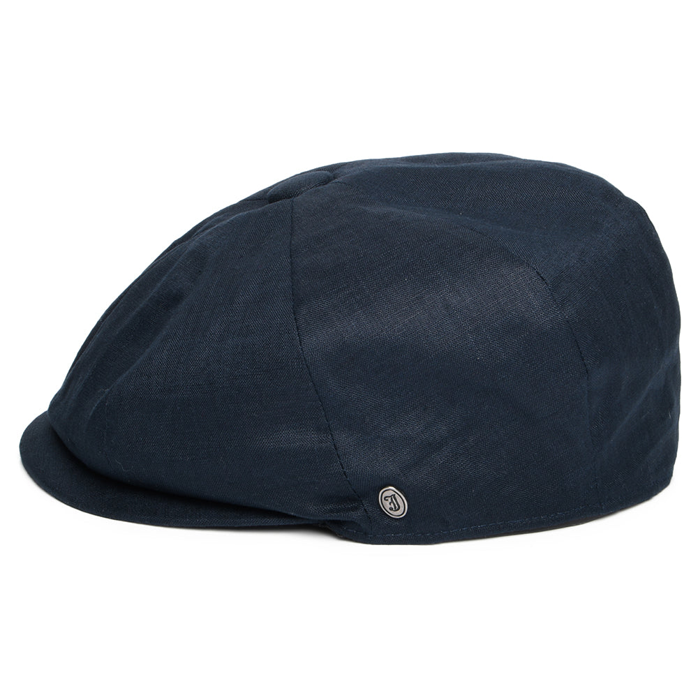 Casquette Gavroche en Lin bleu marine JAXON & JAMES - VENTE EN GROS
