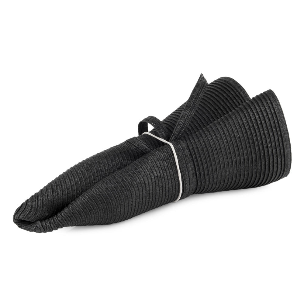 Chapeau Été Pliable Traveller noir SUR LA TÊTE