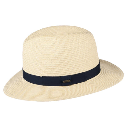 Chapeau Fedora en Paille Toyo Aveloz naturel BARTS