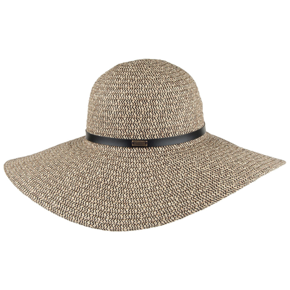 Chapeau Été à Bord Large Ramona naturel-noir BETMAR