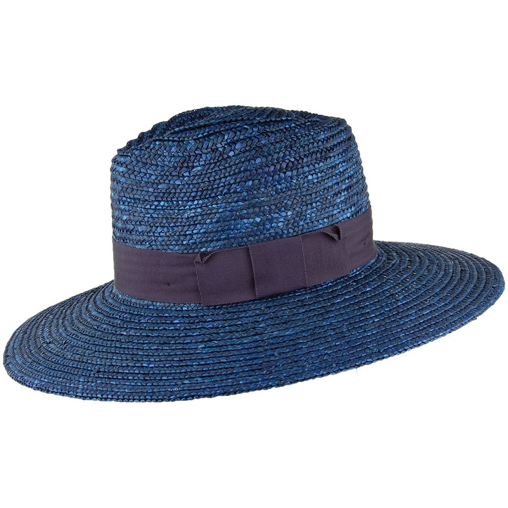 Chapeau Été en Paille Joanna bleu foncé BRIXTON
