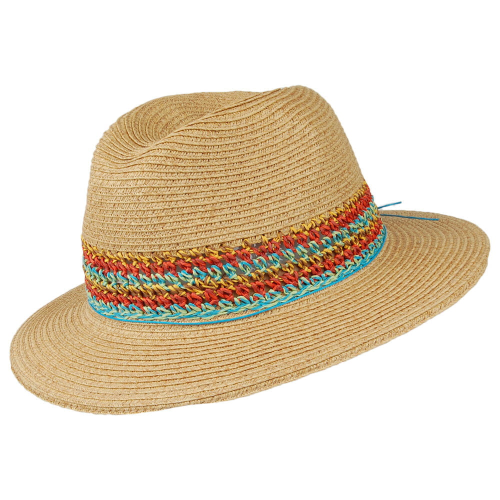 Chapeau Fedora Safari Lucio naturel-orange SCALA