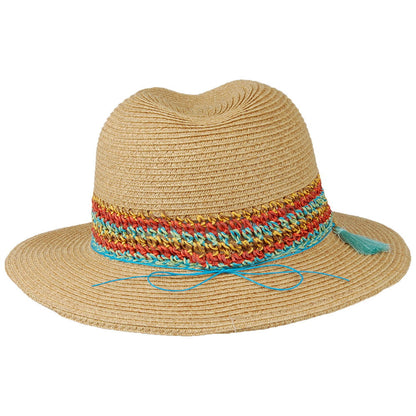 Chapeau Fedora Safari Lucio naturel-orange SCALA
