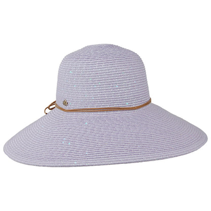 Chapeau Été en Papier Tressé Waverly lavande CAPPELLI