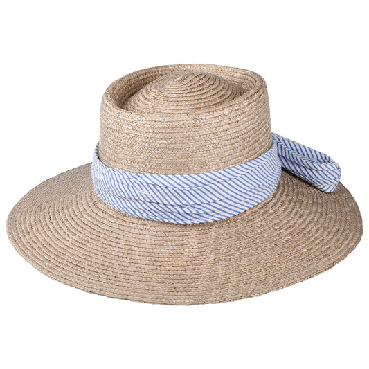 Chapeau Été en Paille Aries ivoire-bleu BRIXTON