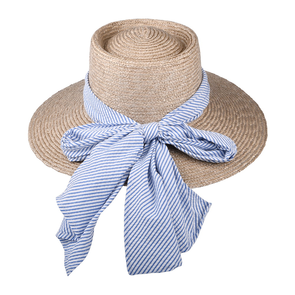 Chapeau Été en Paille Aries ivoire-bleu BRIXTON