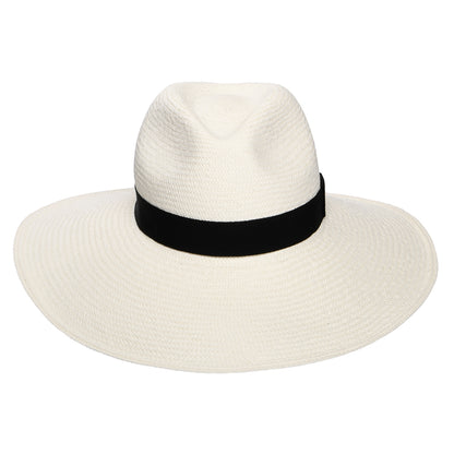 Chapeau Panama à Bord Large avec Bandeau noir Jessica décoloré CHRISTYS
