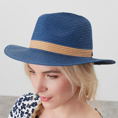 Chapeau Fedora Été Dora bleu marine JOULES
