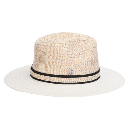 Chapeau Fedora Safari En Papier Tressé Bobbi blanc CALLANAN