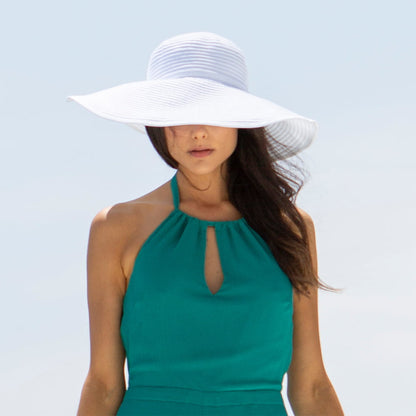 Chapeau Été à Bord Large Russo blanc SCALA