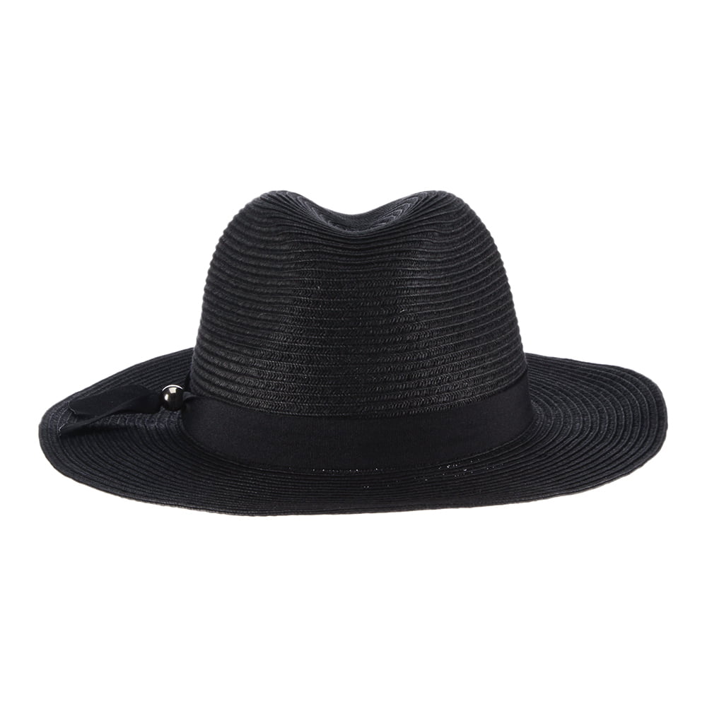 Chapeau Fedora Safari En Papier Tressé Beatty noir SCALA