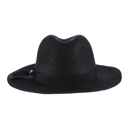 Chapeau Fedora Safari En Papier Tressé Beatty noir SCALA
