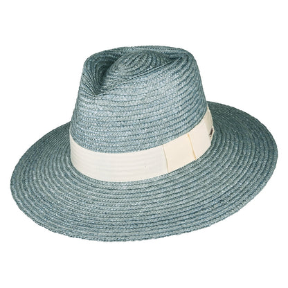 Chapeau Été à Bord Court en Paille Joanna bleu glacé BRIXTON