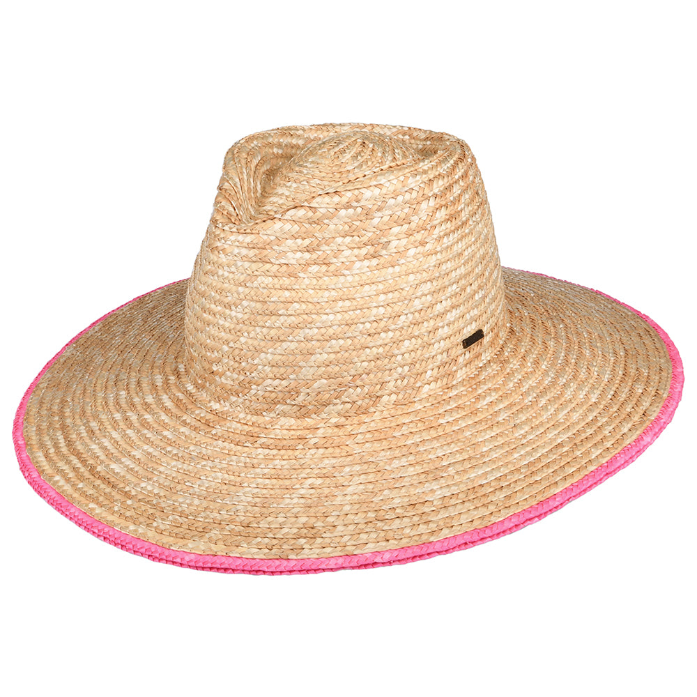 Chapeau Été Joanna Festival en Paille naturel-rose BRIXTON